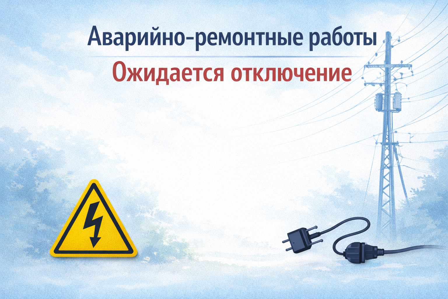 Отключение электроэнергии